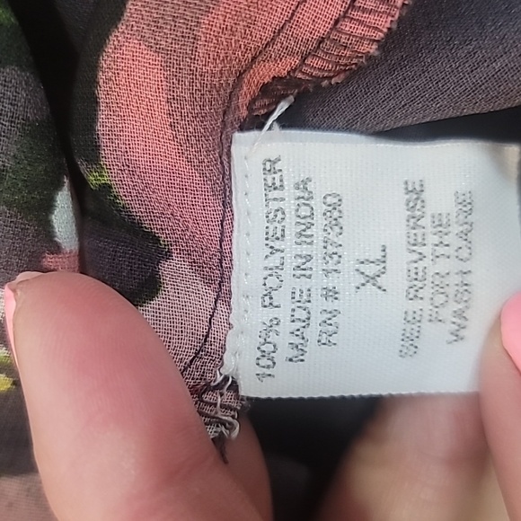 Live 4 Truth grey pink floral duster cover up layer piece size XL mauve - Picture 14 of 15